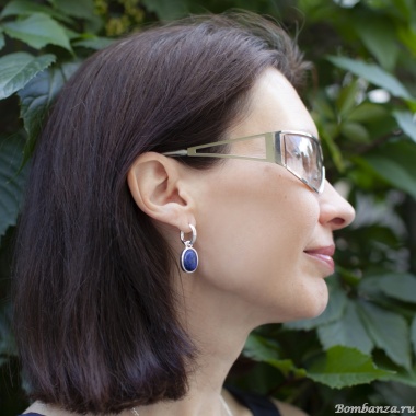 Серьги Fiore Luna, NATURAL LAPIS